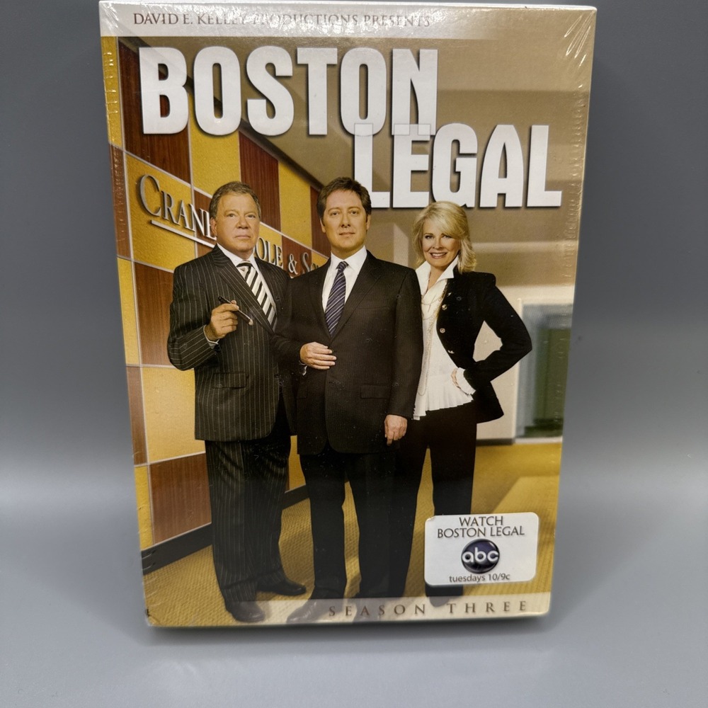 Boston Legal‎ Season 3 (DVD, 2009, 7-Disc Set) Brand New Sealed!
